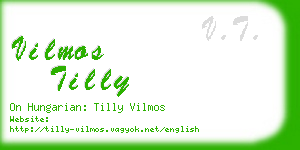 vilmos tilly business card